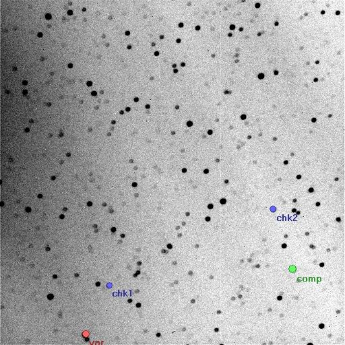 チャート - XZ CMi, JD 2457383.38473