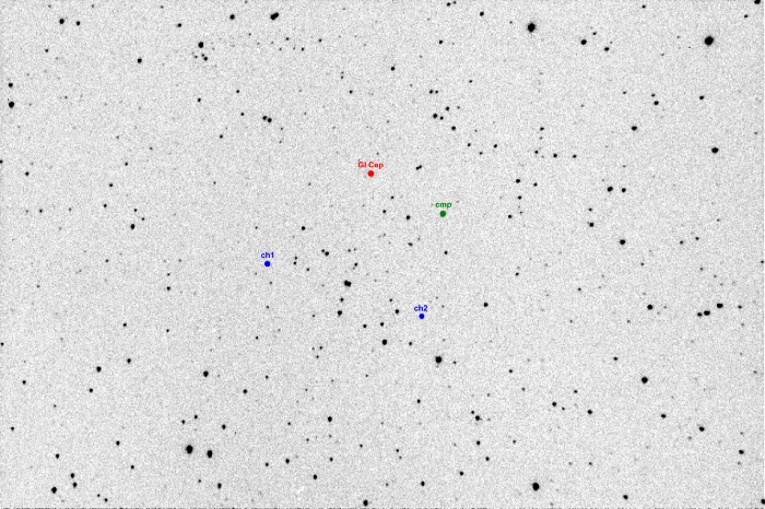 チャート - GI Cep, JD 2457644.44659