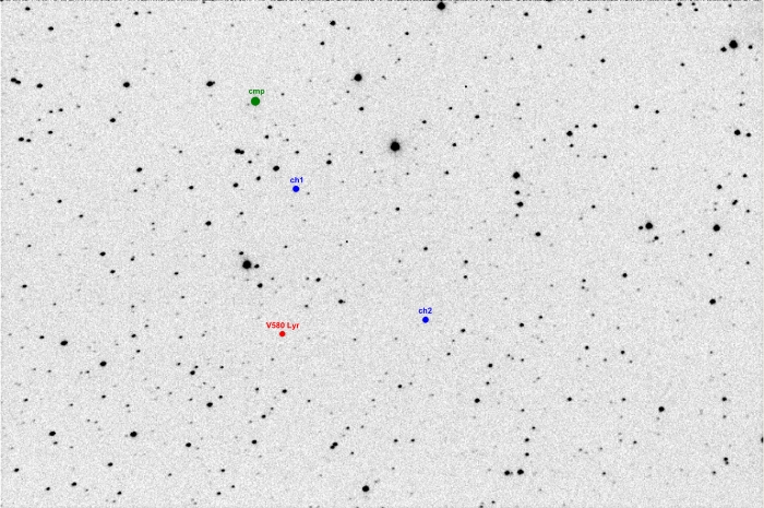 チャート - V0580 Lyr, JD 2457692.26361