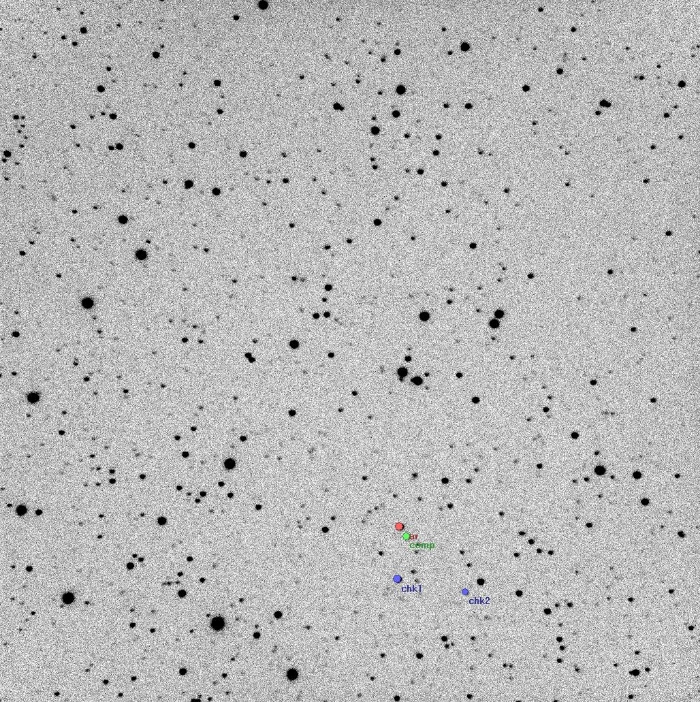 チャート - V1179 Cas, JD 2458245.34226