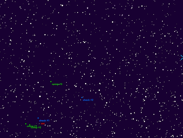 チャート - V2240 Cyg, JD 2458269.41486