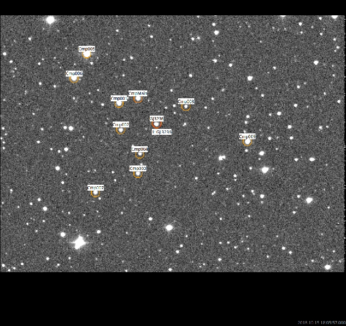 チャート - GJ 3236, JD 2458407.21110