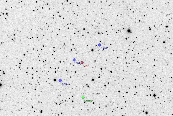 チャート - V0850 Cyg, JD 2455429.38259