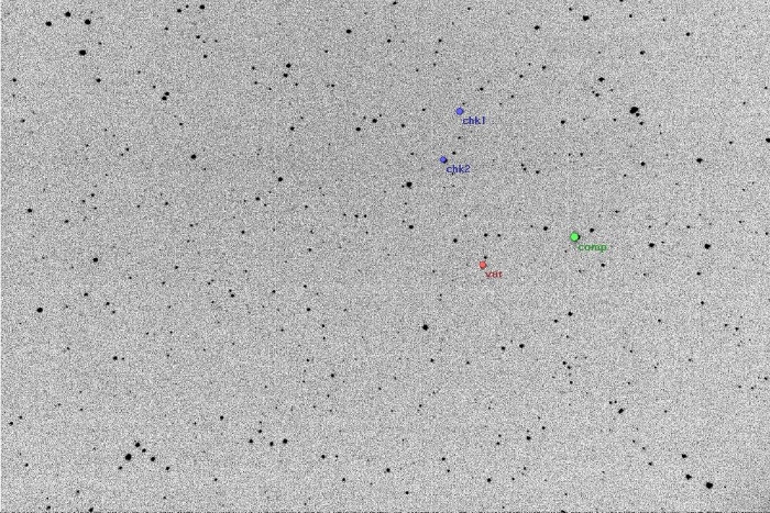 チャート - XZ CMi, JD 2455621.24441