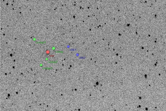 チャート - WX Cep, JD 2455060.45515