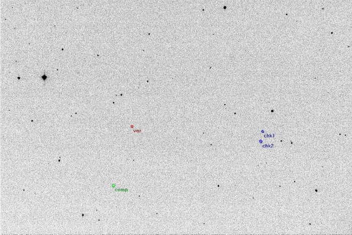 チャート - DR CVn, JD 2455622.39484