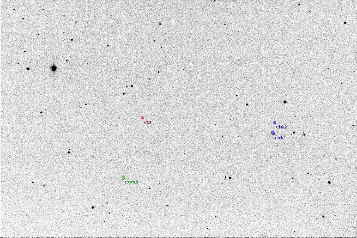 チャート - DR CVn, JD 2455622.39523