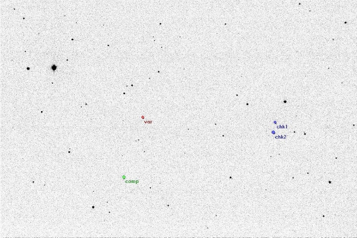 チャート - DR CVn, JD 2455622.39564