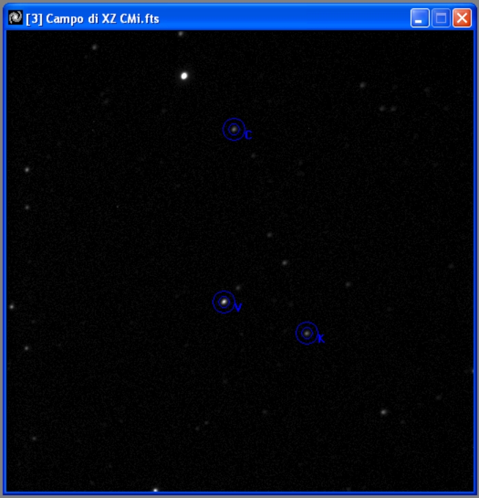 チャート - XZ CMi, JD 2455863.49433