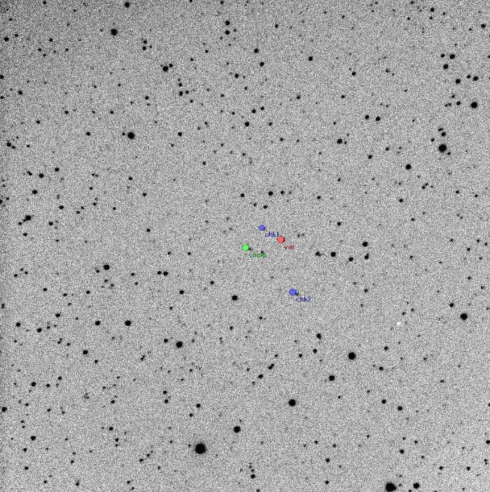 チャート - V0389 Cas, JD 2457267.27216