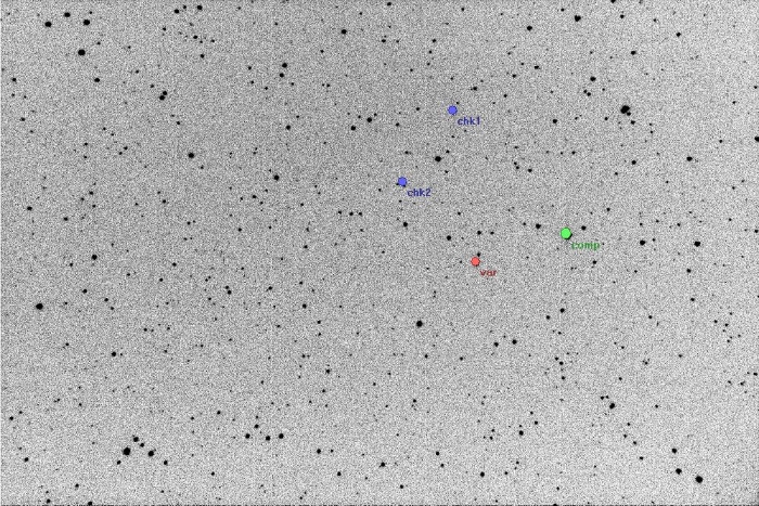 チャート - XZ CMi, JD 2455621.24480