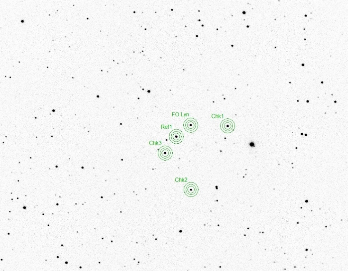 チャート - FO Lyn, JD 2457490.31115