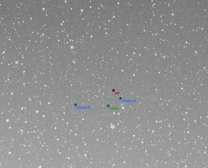 チャート - RZ UMi, JD 2457510.35452