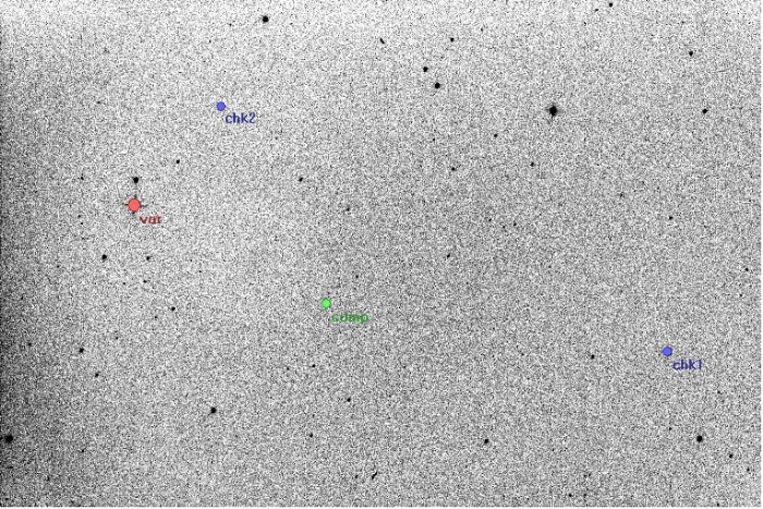 チャート - HV UMa, JD 2455628.26703