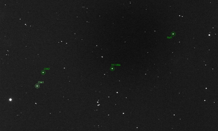 チャート - VV UMa, JD 2458494.59483