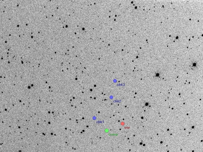 チャート - ASAS J031325+2505.0, JD 2459516.34375