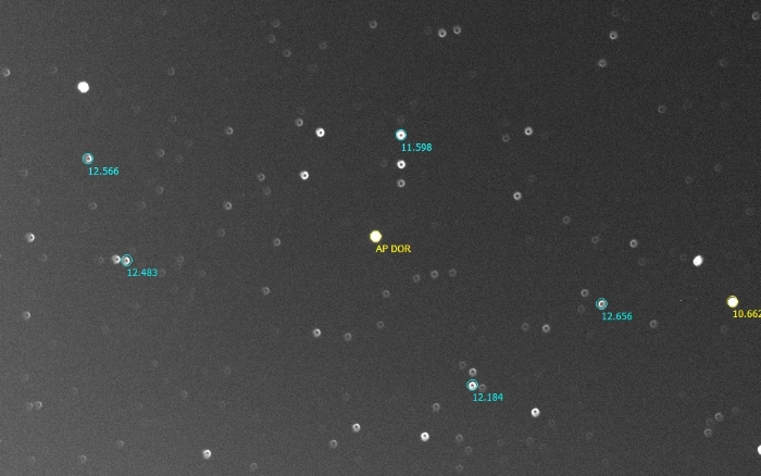 チャート - AP Dor, JD 2459547.54992