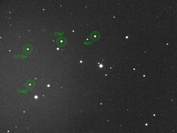 チャート - OO Dra, JD 2459662.54286