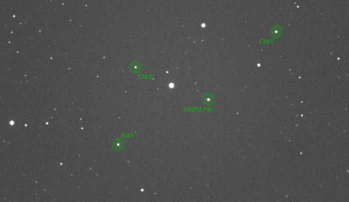 チャート - V0959 Per, JD 2460268.52540