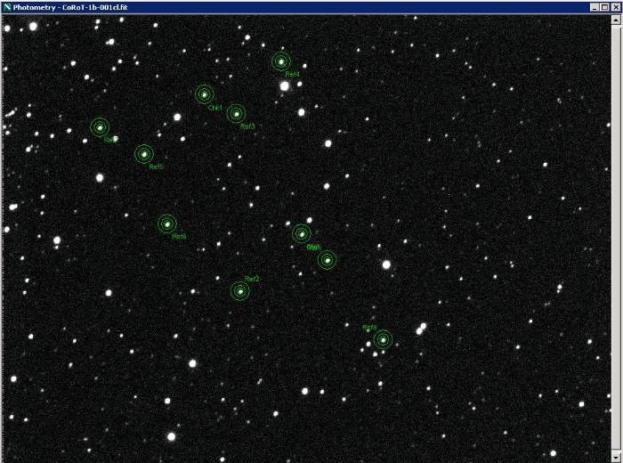 チャート - CoRoT-1, JD 2455903.73043