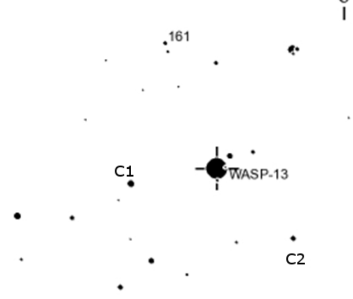 チャート - WASP-13, JD 2455958.40100