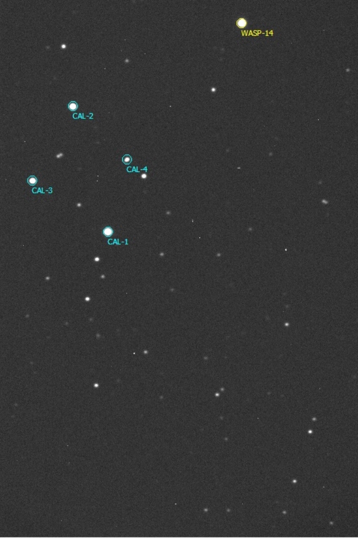 チャート - WASP-14, JD 2455973.50357