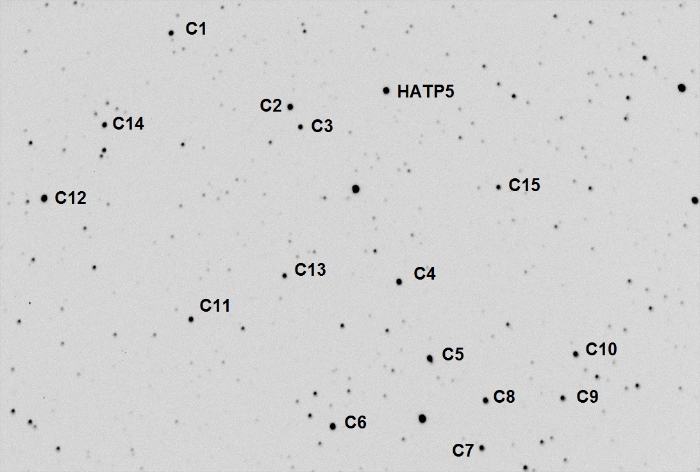 チャート - HAT-P-5, JD 2456207.58097