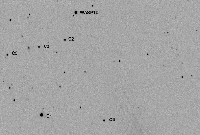 チャート - WASP-13, JD 2456380.70832