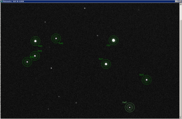 チャート - KELT-3, JD 2456385.62659