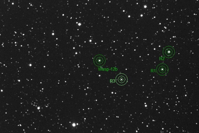 チャート - WASP-12, JD 2456927.48520