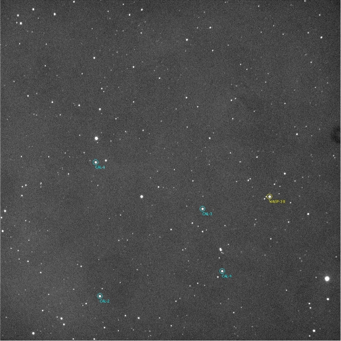 チャート - WASP-3, JD 2456947.24494