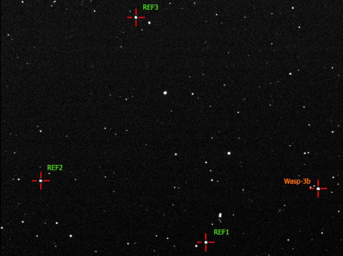 チャート - WASP-3, JD 2457259.38633