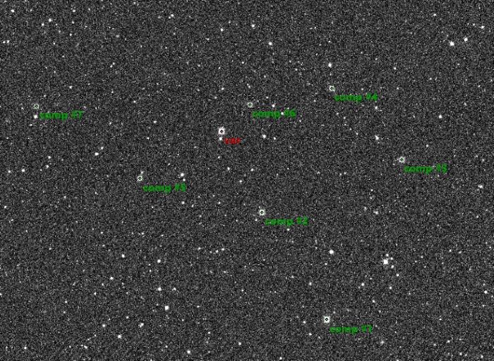 チャート - WASP-33, JD 2457665.39009