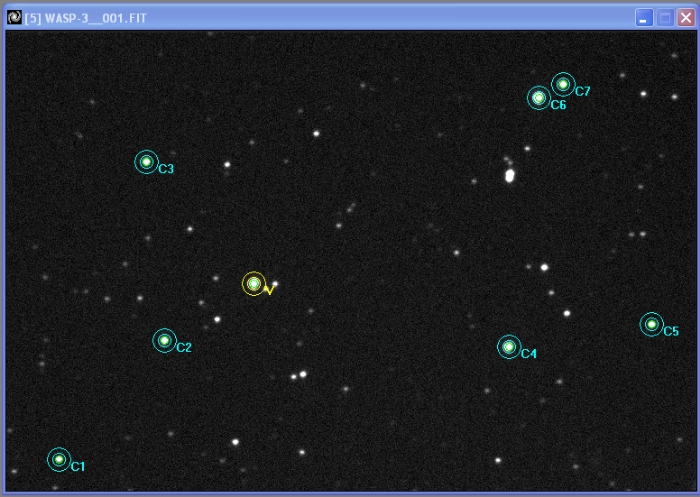 チャート - WASP-3, JD 2457929.70481