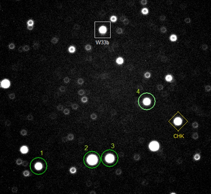 チャート - WASP-33, JD 2458075.26137
