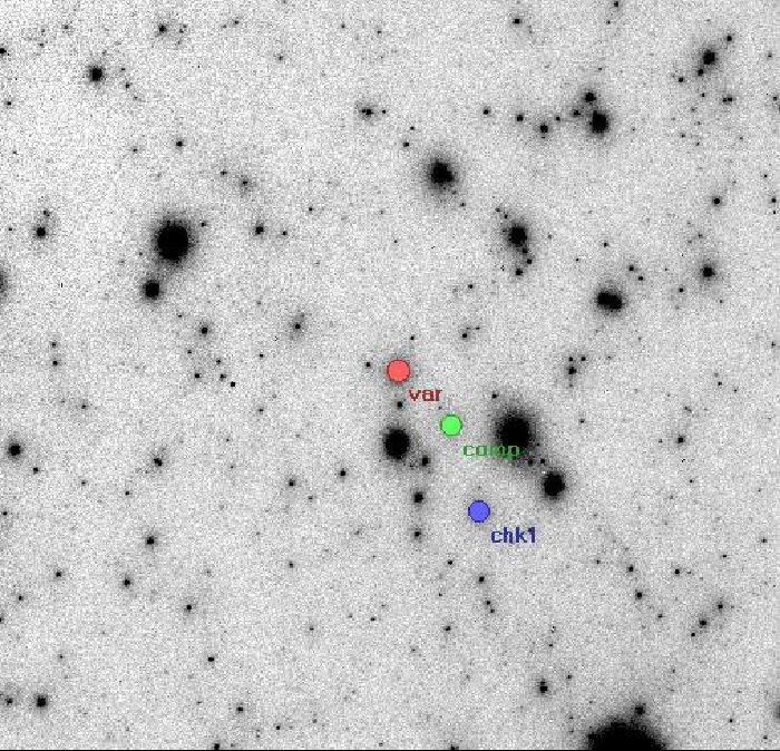 チャート - V0651 Cas, JD 2455801.27633
