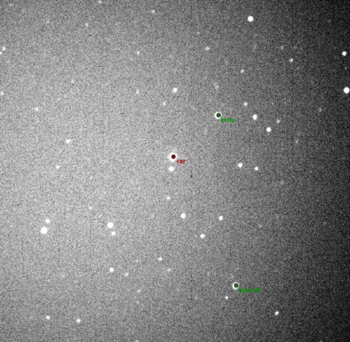 チャート - WASP-33, JD 2458452.21230