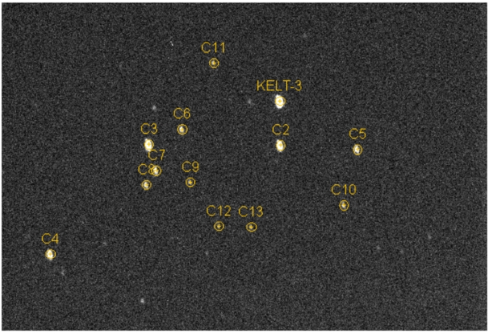 チャート - KELT-3, JD 2458564.62700