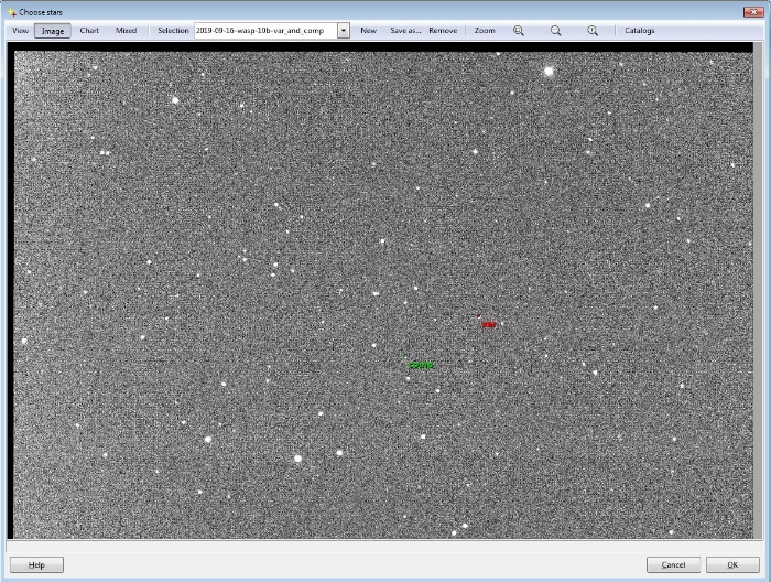チャート - WASP-10, JD 2458743.29174