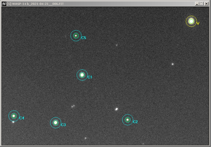 チャート - WASP-14, JD 2459325.71401
