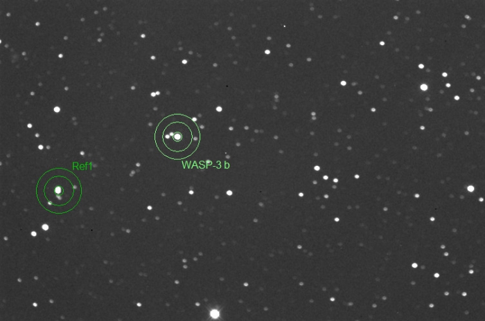 チャート - WASP-3, JD 2459392.46922