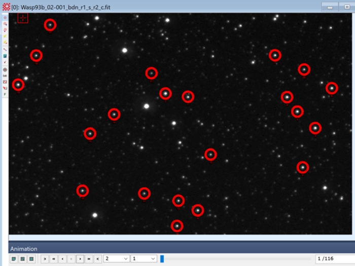 チャート - WASP-93, JD 2459223.54500