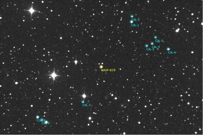 チャート - WASP-93, JD 2459514.27541