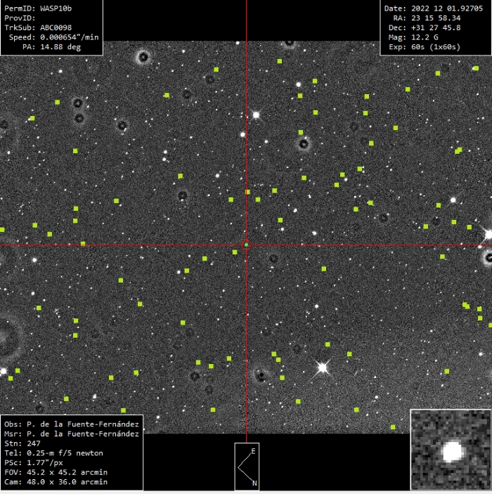 チャート - WASP-10, JD 2459915.42753