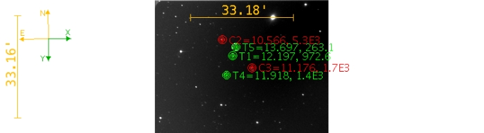 チャート - WASP-52, JD 2459933.58487