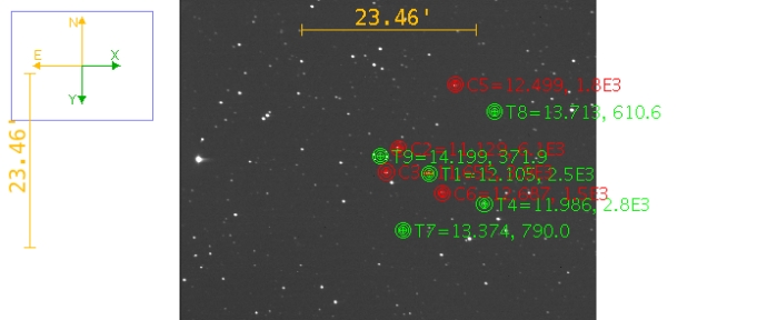 チャート - WASP-43, JD 2459257.77151