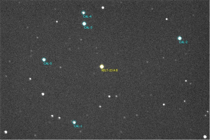 チャート - KELT-23 A, JD 2460048.30277