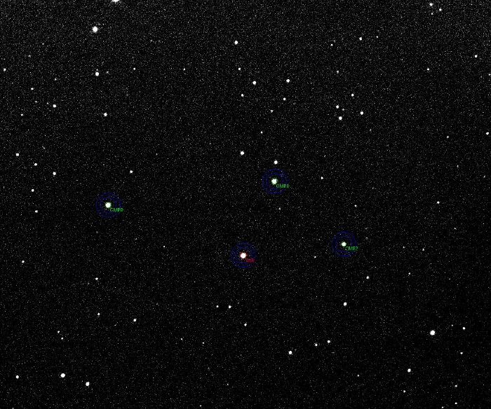 チャート - KELT-23 A, JD 2460111.49841