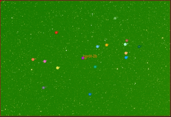 チャート - CoRoT-2, JD 2460165.38201