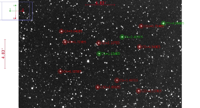 チャート - TOI 4007.01, JD 2460210.28728